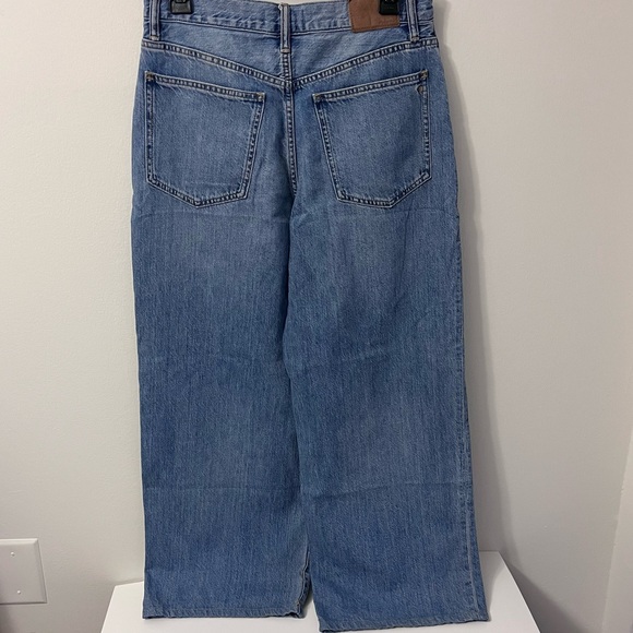 Madewell Women’s Super Wide Leg Blue Jeans Medium Wash Denim Baggy Jeans size 28 - Picture 3 of 5
